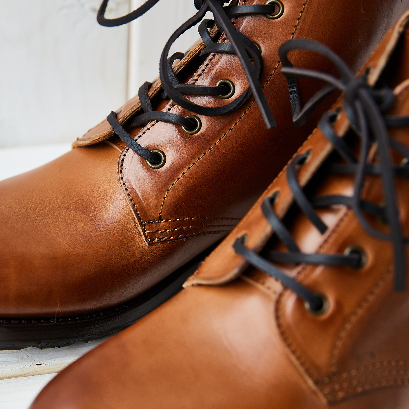 Oodoo Boots - The Work Boots - Cognac Tan Leather