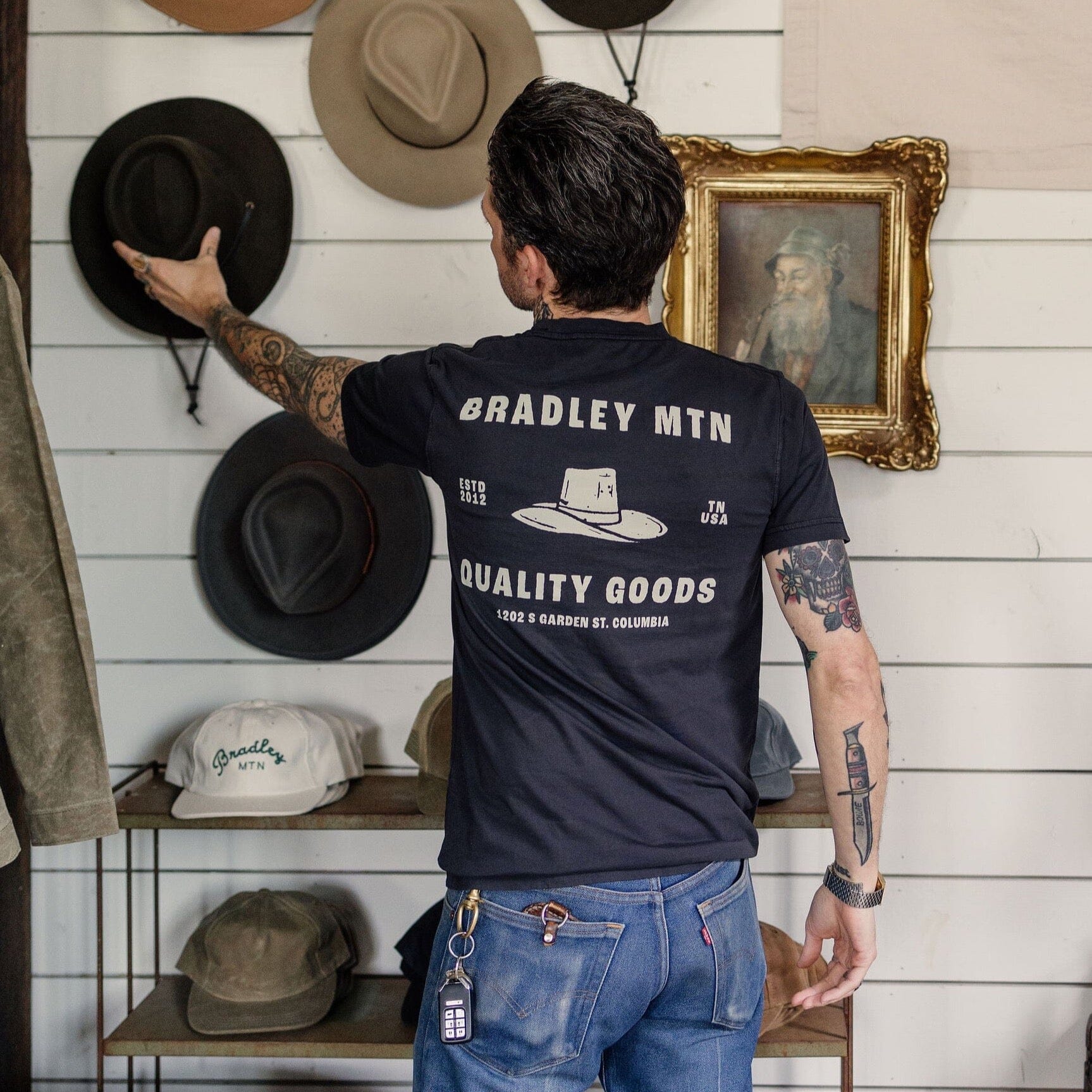 Bradley Mountain - Cowboy Pocket Tee - Vintage Black