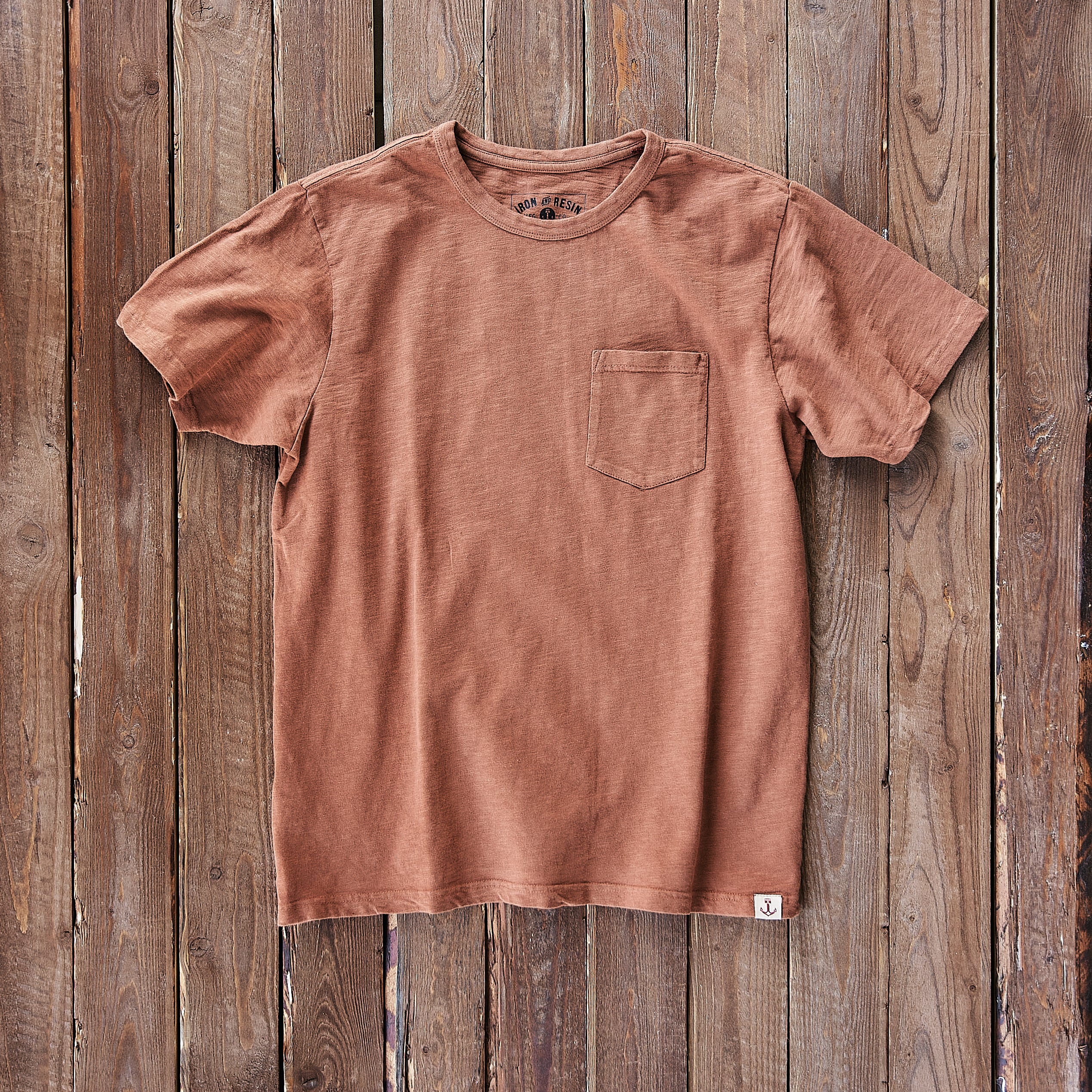 Iron & Resin - Faded Pocket Tee - Bronze