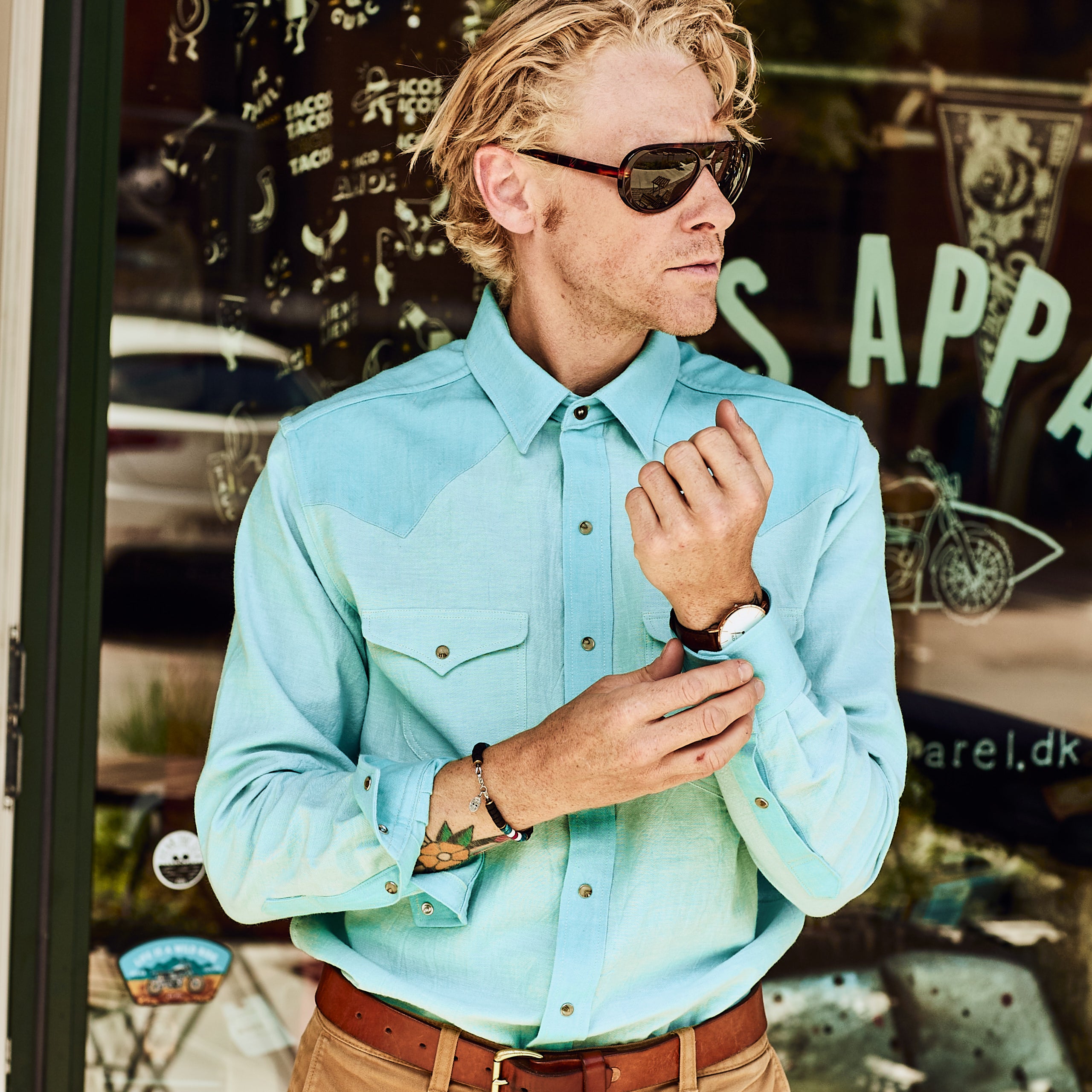 FBC TAILOR & SUPPLY - NAVAJO TURQUOISE SHIRT