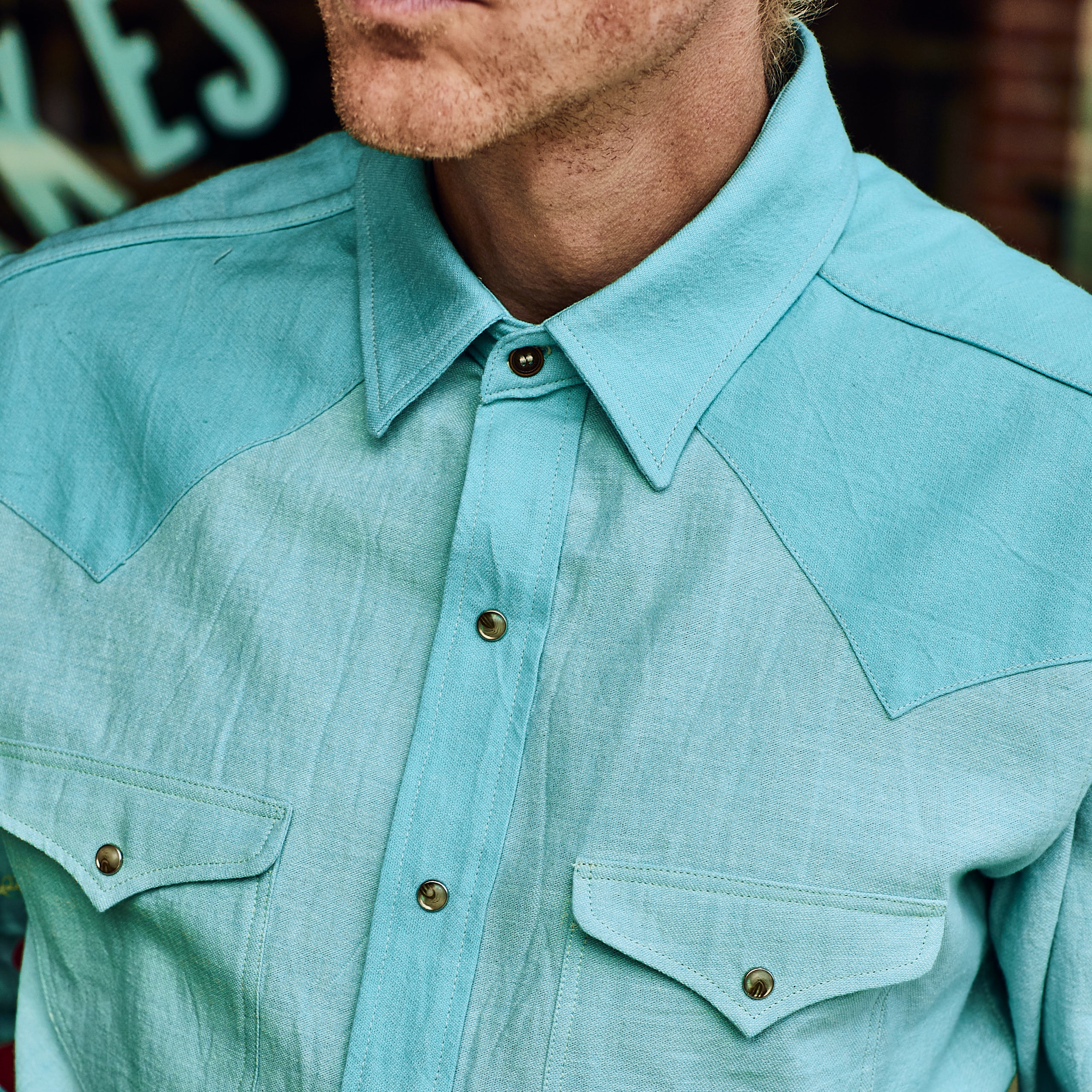FBC TAILOR & SUPPLY - NAVAJO TURQUOISE SHIRT