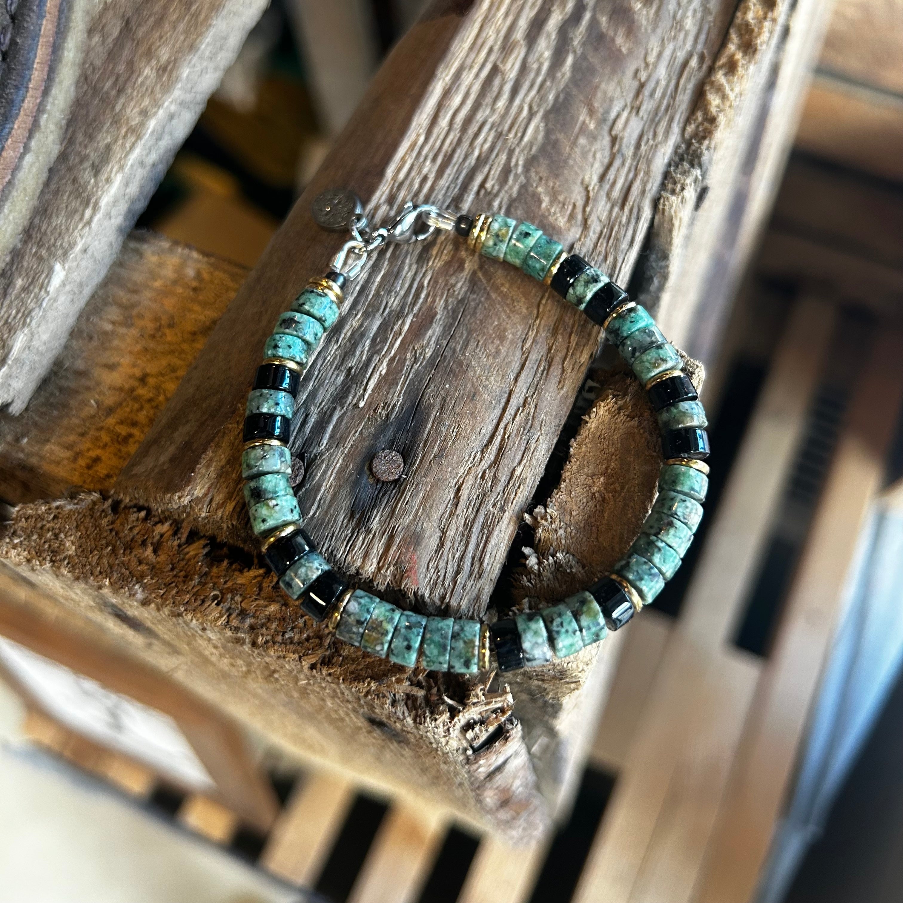 Bracelet - Stone Heishi/Jasper Bracelet - White