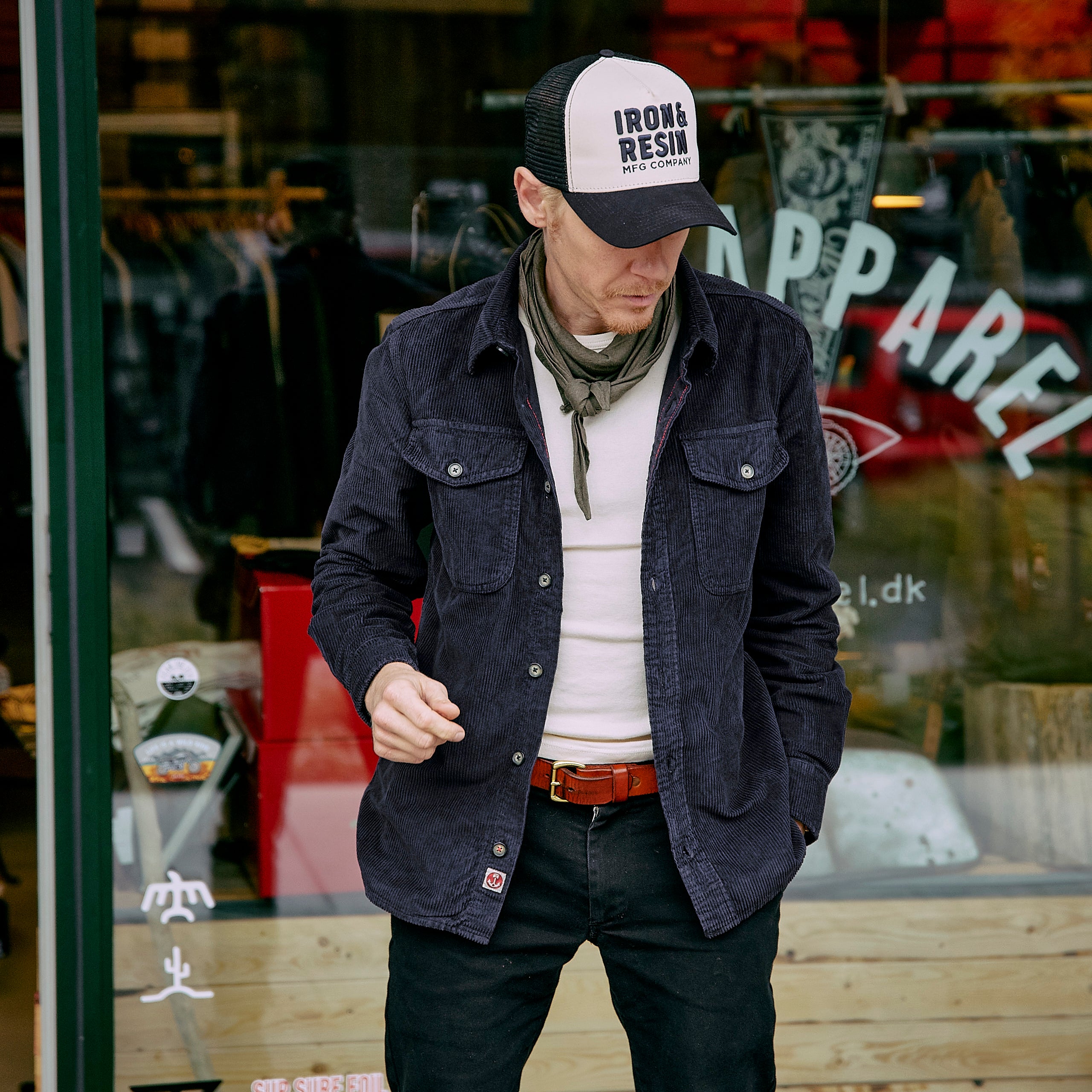 Iron & Resin - Forest Corduroy Shirt - Blue