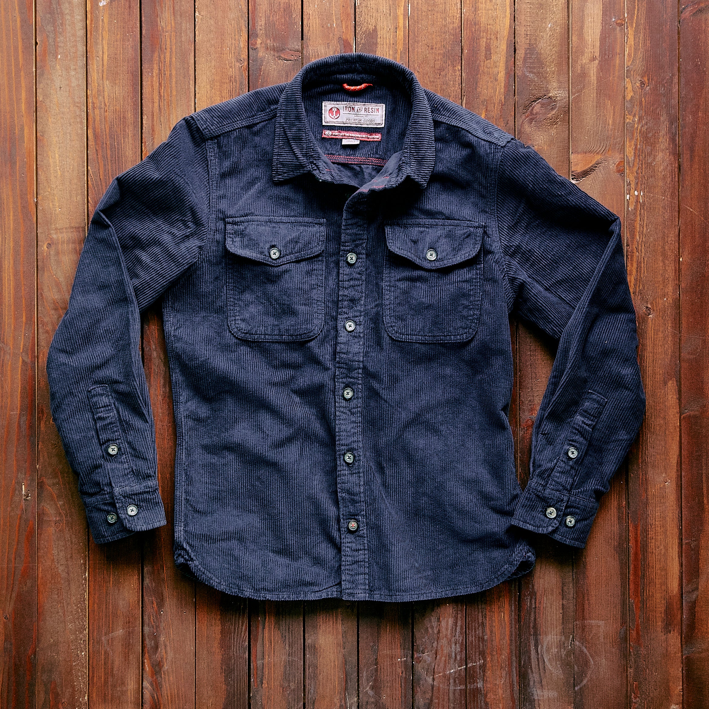 Iron & Resin - Forest Corduroy Shirt - Blue