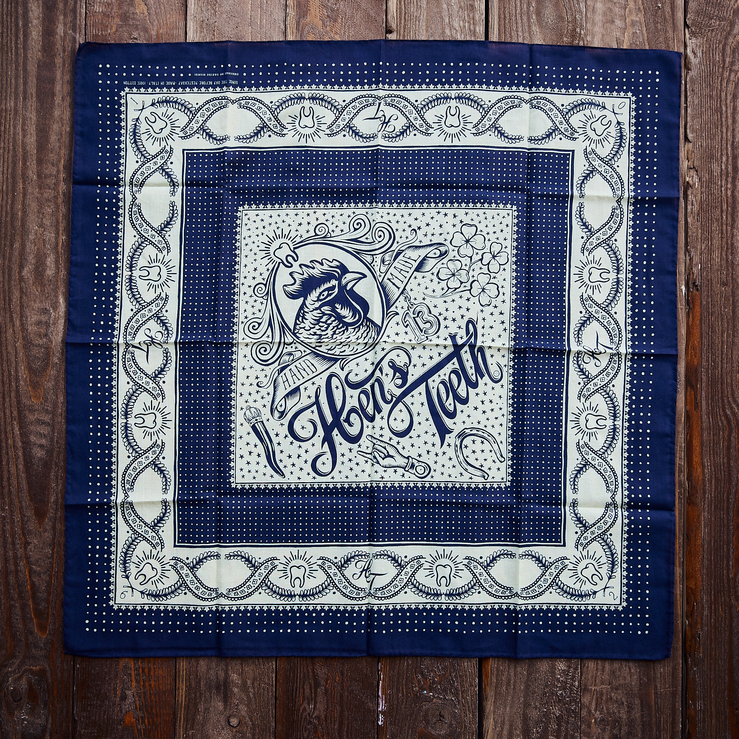 Hen's Teeths - Bandana - Blue (Dark)