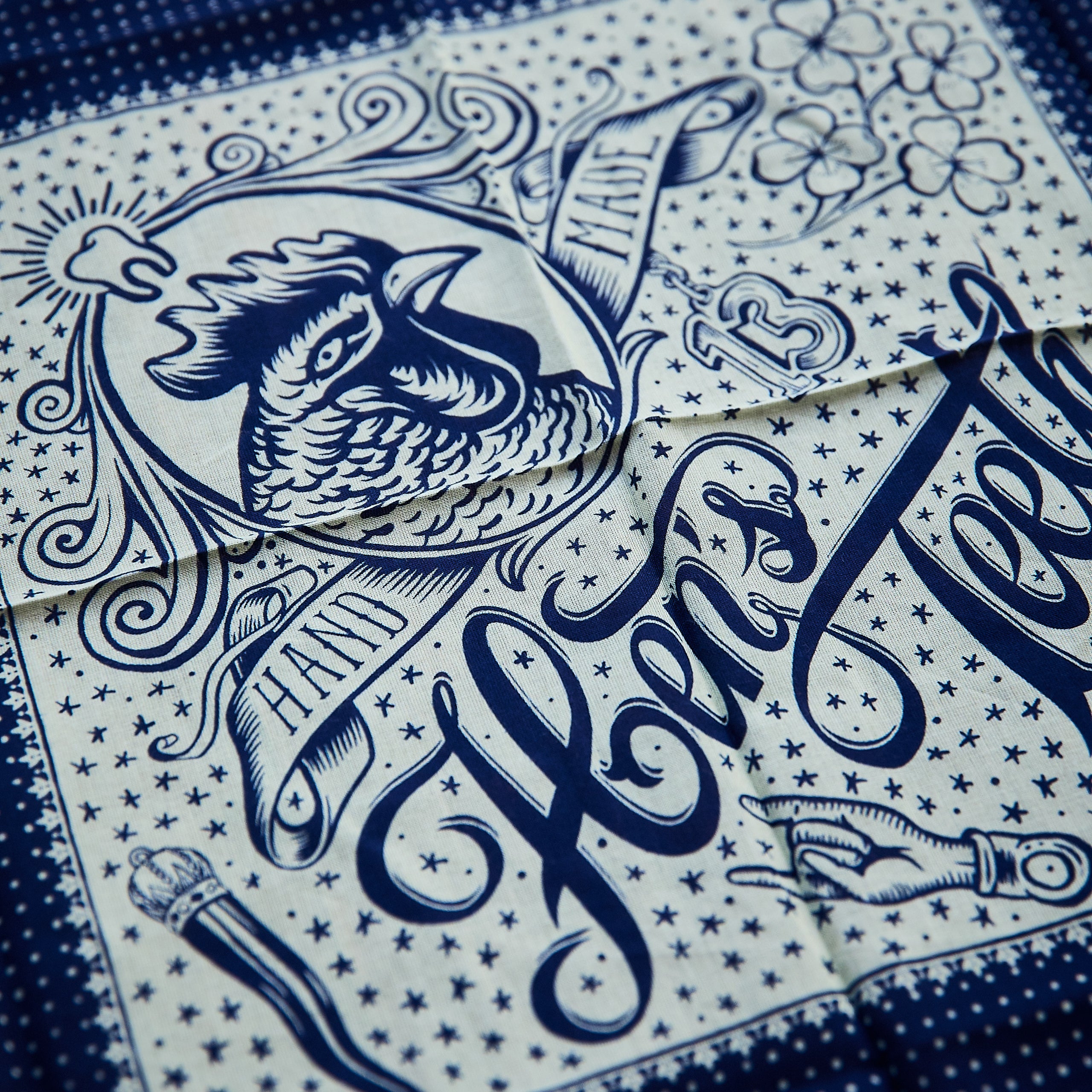 Hen's Teeths - Bandana - Blue (Dark)