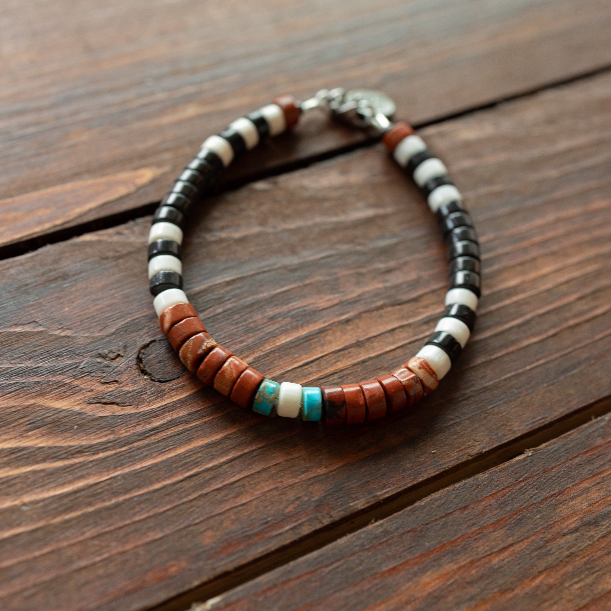 Bracelet - Lava Stone Heishi Bracelet