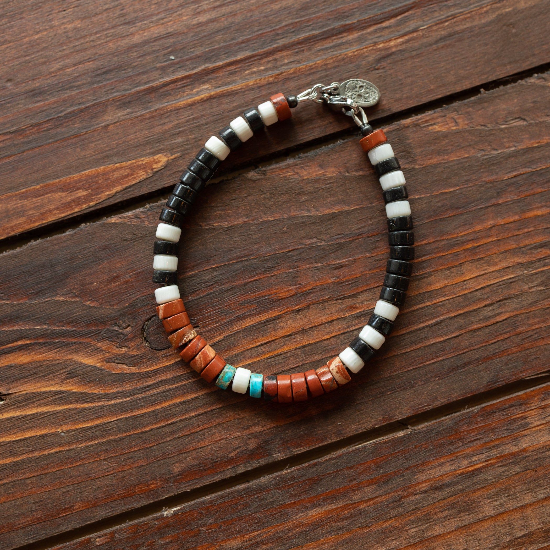 Bracelet - Lava Stone Heishi Bracelet