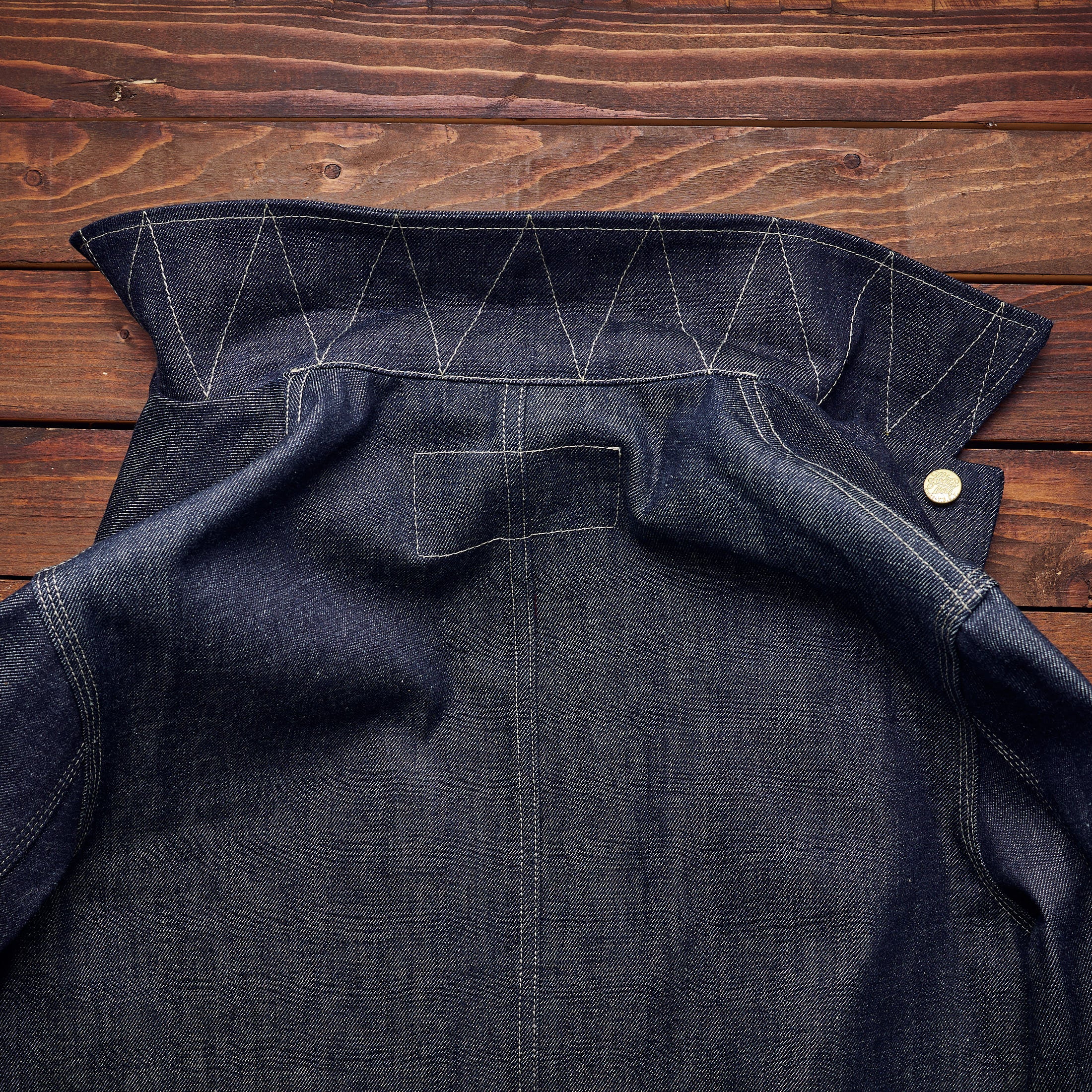 Hen's Teeth Italy - WORK JACKET SELFEDGE DENIM