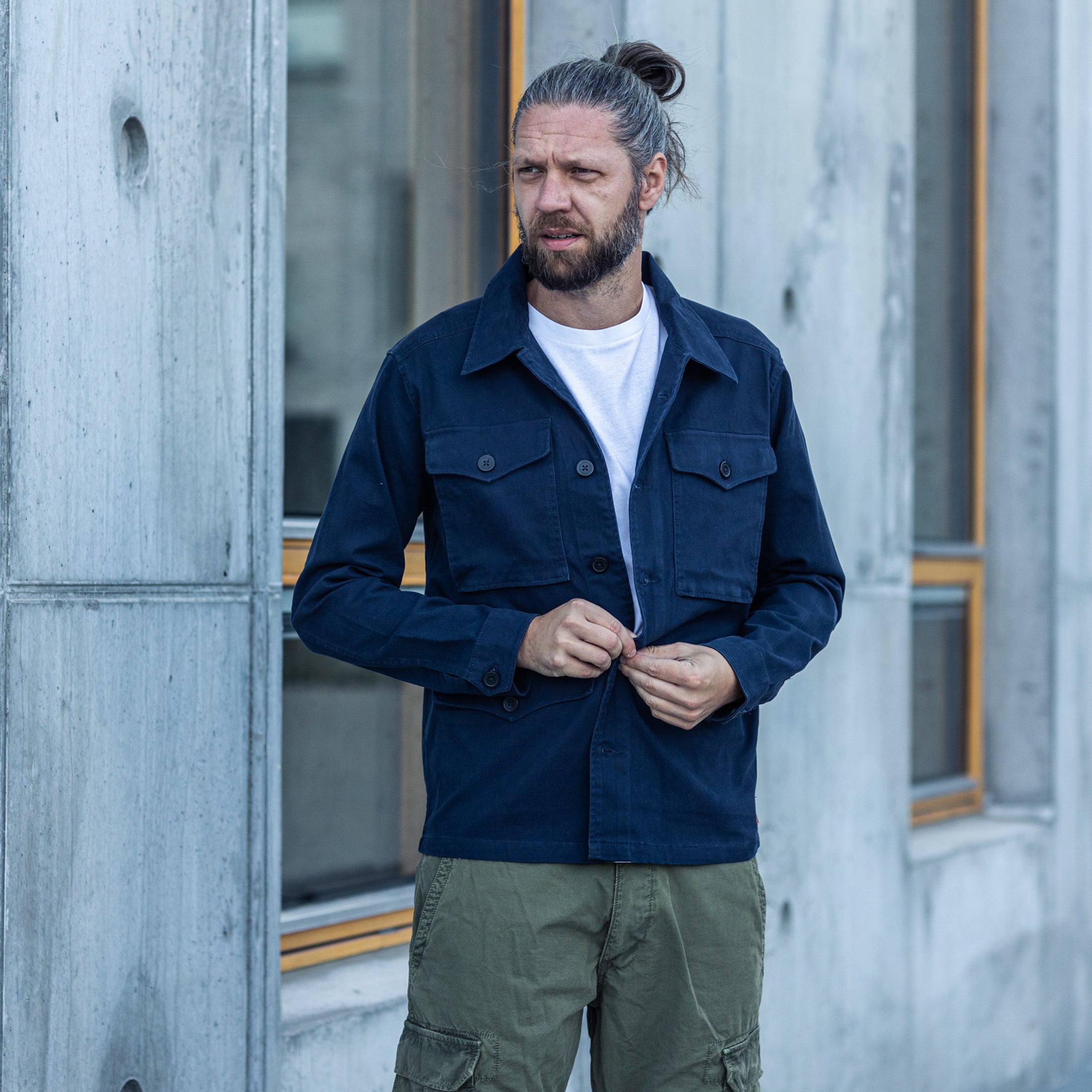 IRON & RESIN - MILITARY JACKET - NAVY