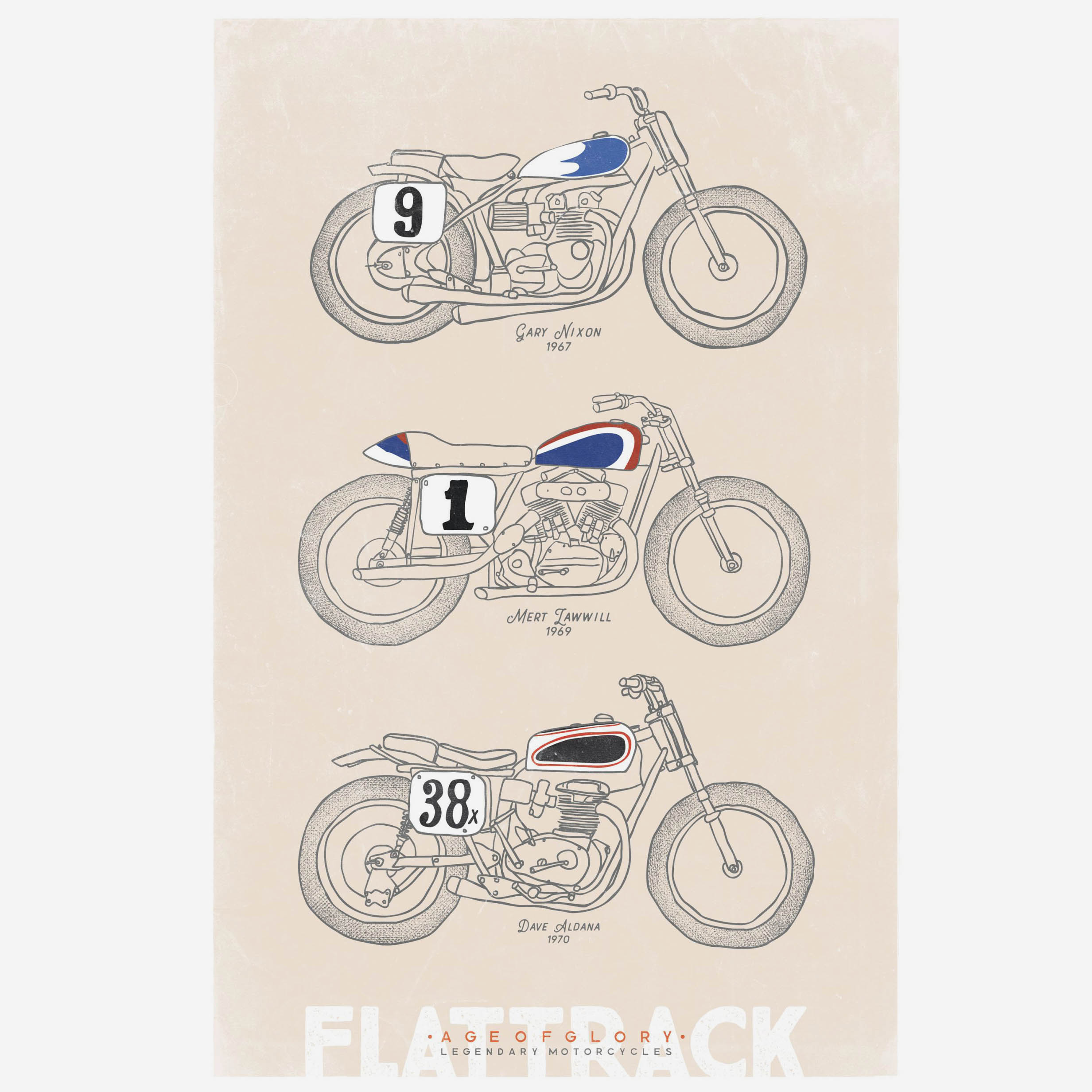 Age of Glory poster - Flat Track Bikes - poster