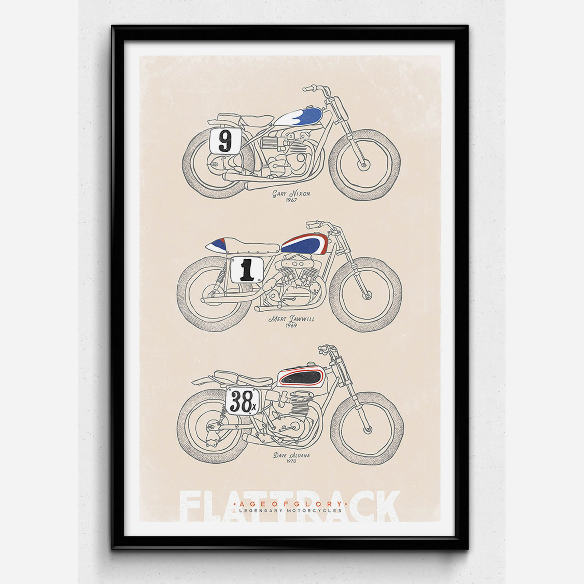 Age of Glory poster - Flat Track Bikes - poster