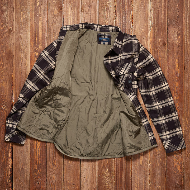 Roark - Backwoods Flannel Jacket - black/sand