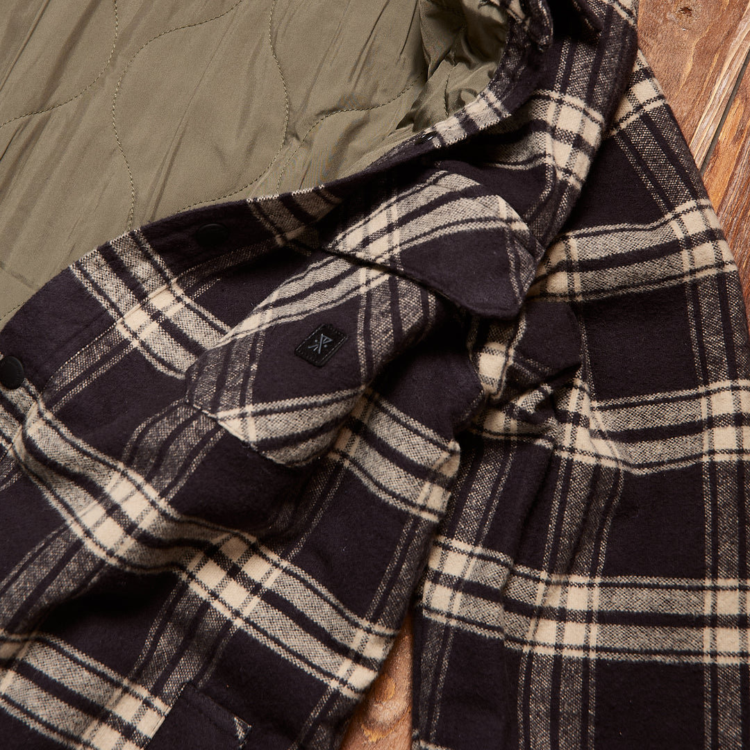 Roark - Backwoods Flannel Jacket - black/sand