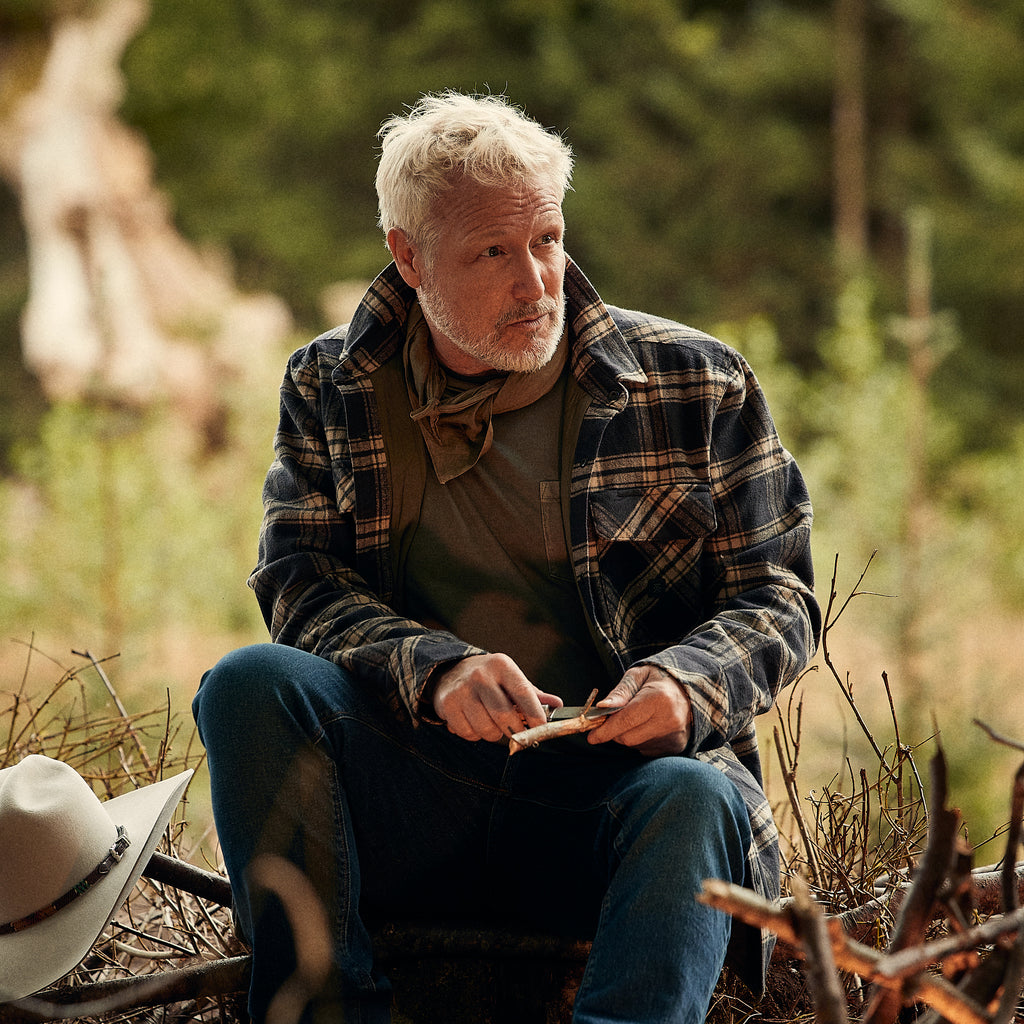 Roark - Backwoods Flannel Jacket - sort/sand
