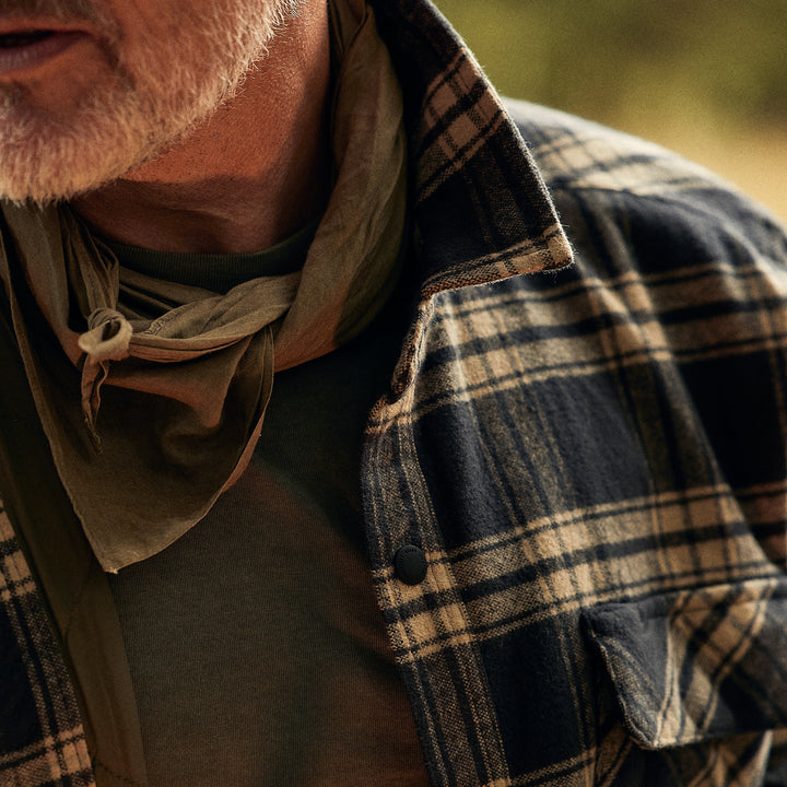 Roark - Backwoods Flannel Jacket - black/sand