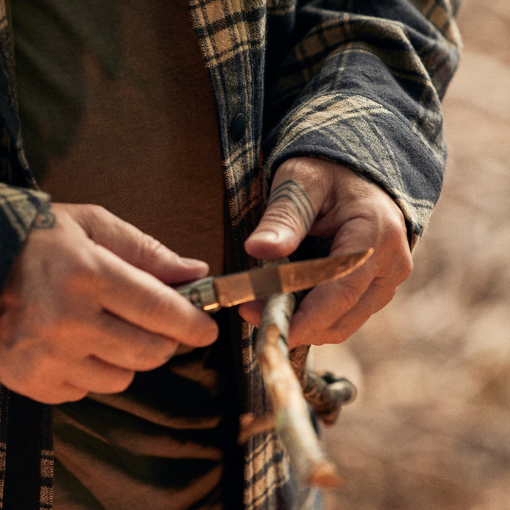 Roark - Backwoods Flannel Jacket - sort/sand