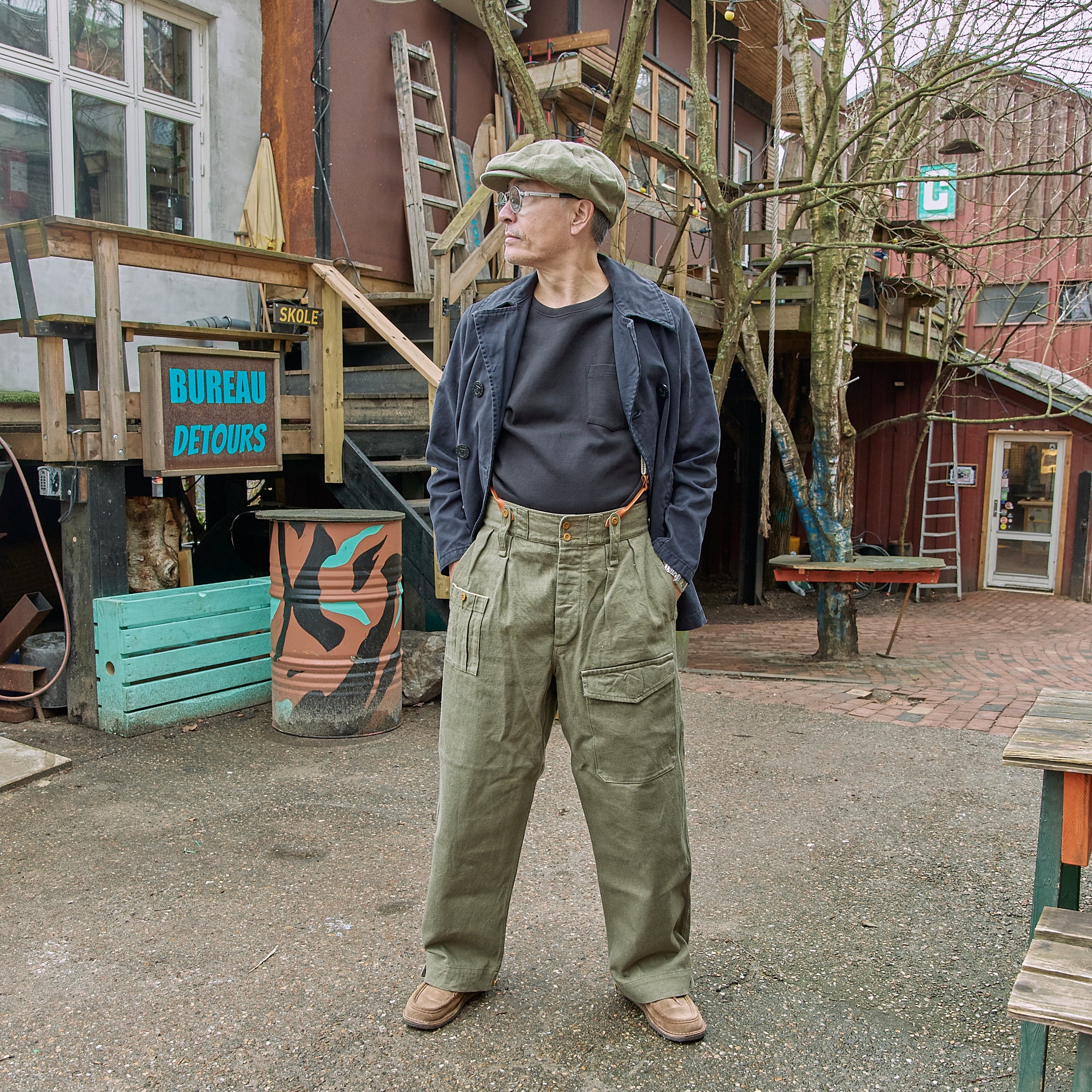 Nigel Cabourn - BRITISH ARMY PANT LOOSE DENIM GREEN – Jake's