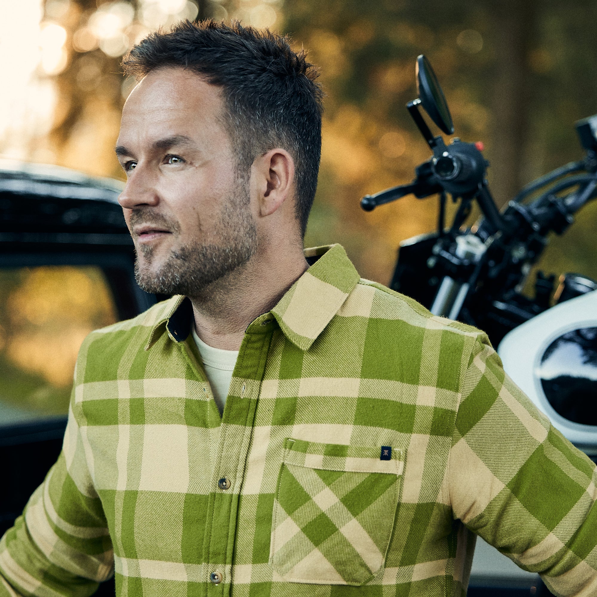 Roark - Crossroads Flannel - Grøn/sand