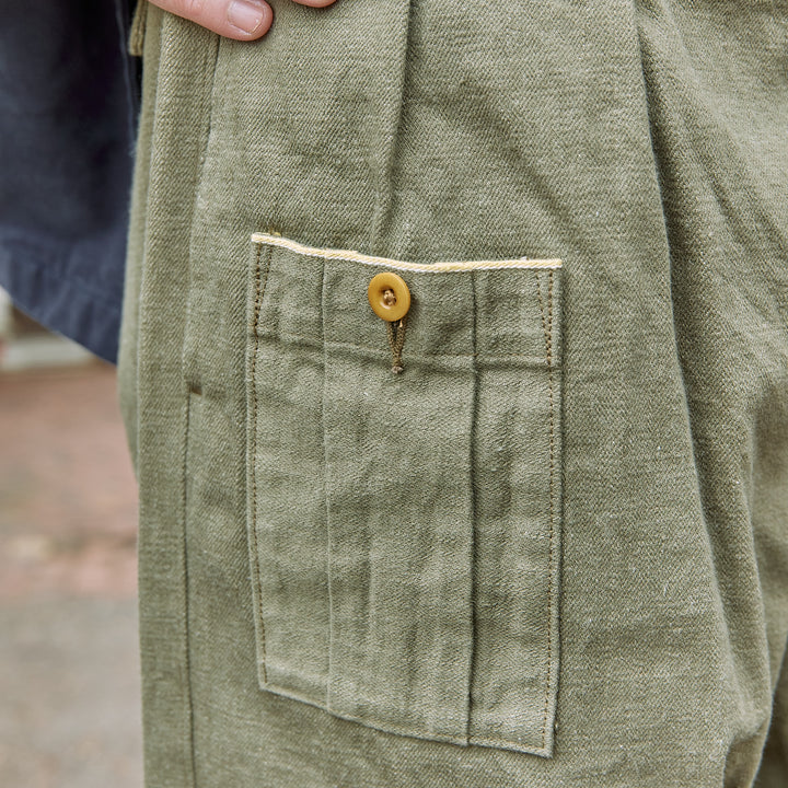 Nigel Cabourn - BRITISH ARMY PANT LOOSE DENIM GREEN