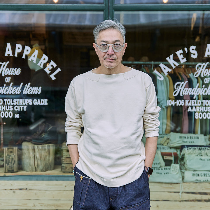 Nigel Cabourn - ARMY SWEAT TERRY Japan - Elfenbens-hvid