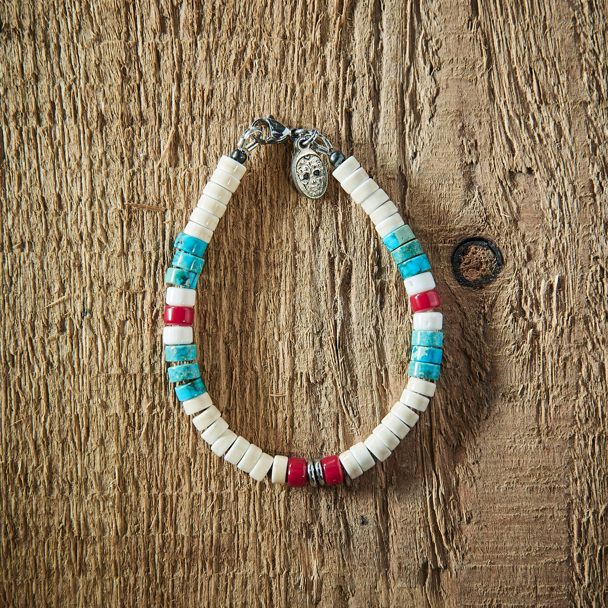 Bracelet - Stone Heishi/Jasper Bracelet - White