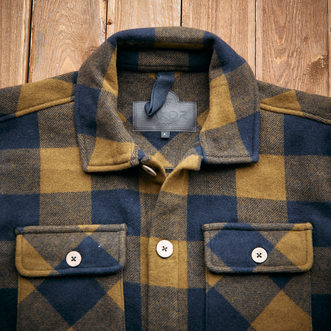 Lakor - BIRLER WOOL JACKET - Brun/navy