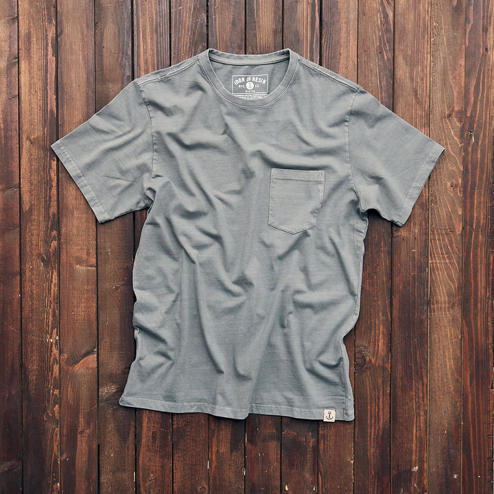 Iron & Resin - Faded Pocket Tee - Charcoal Grey