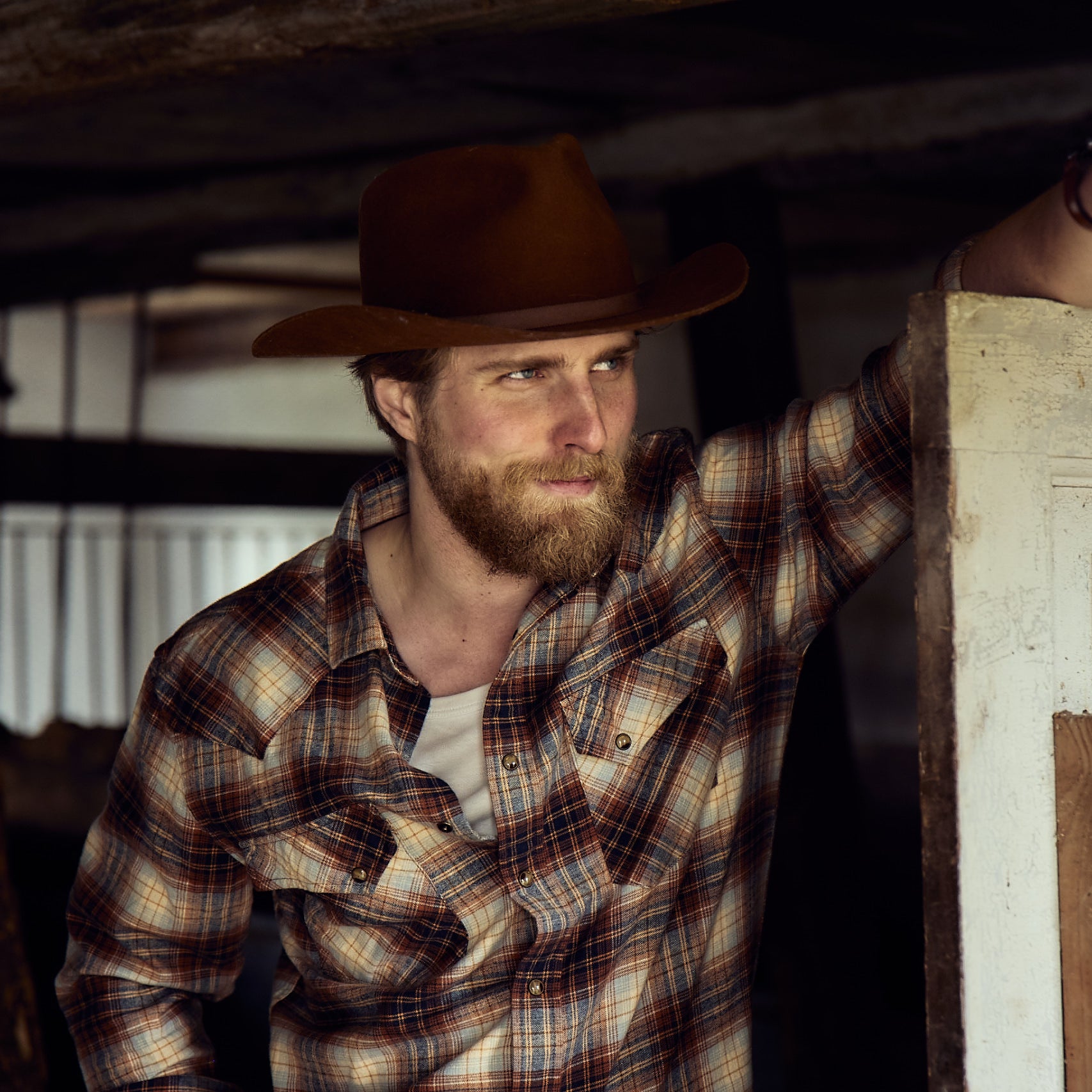 Pendleton - WYATT SHIRT - Brown/Blue
