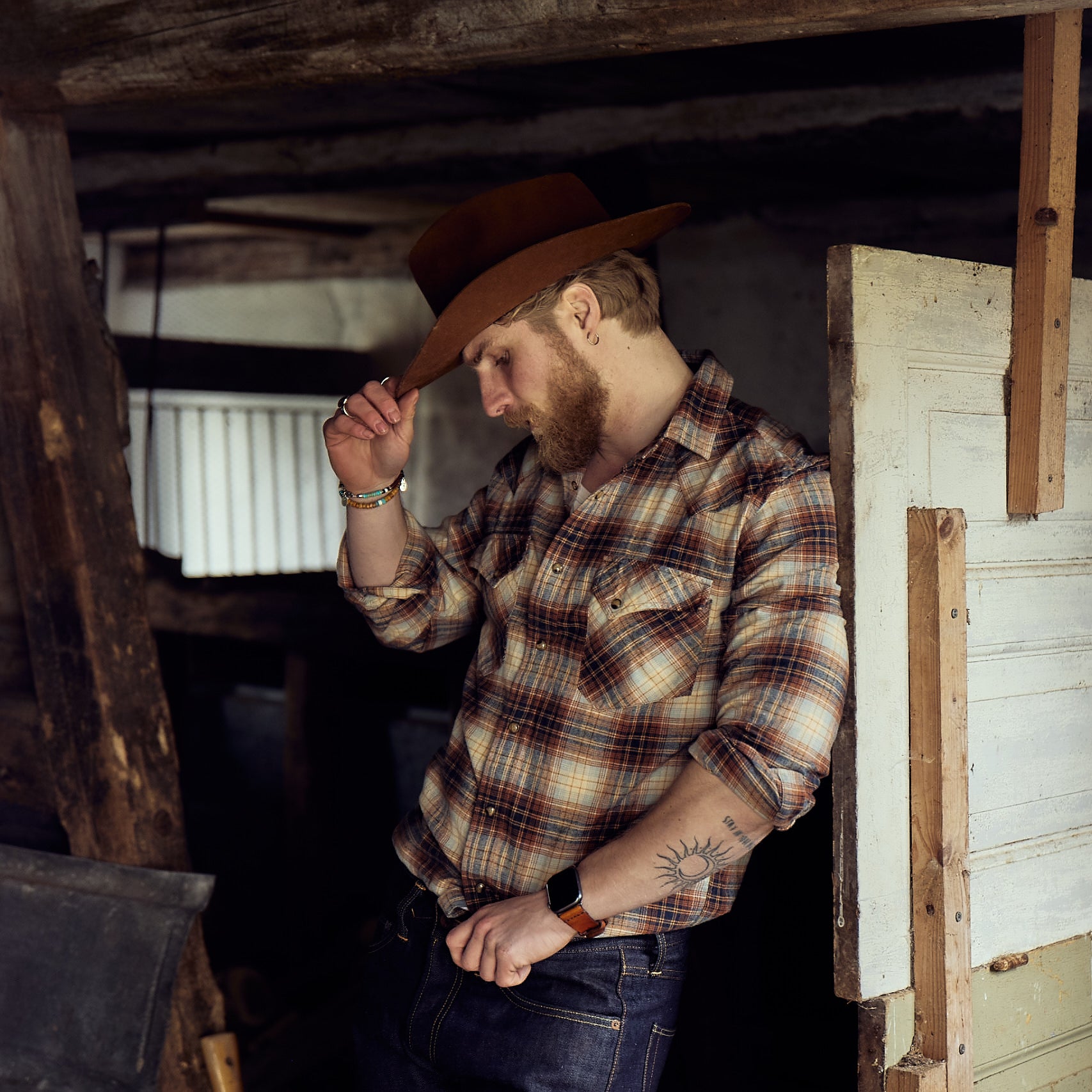 Pendleton - WYATT SHIRT - Brown/Blue