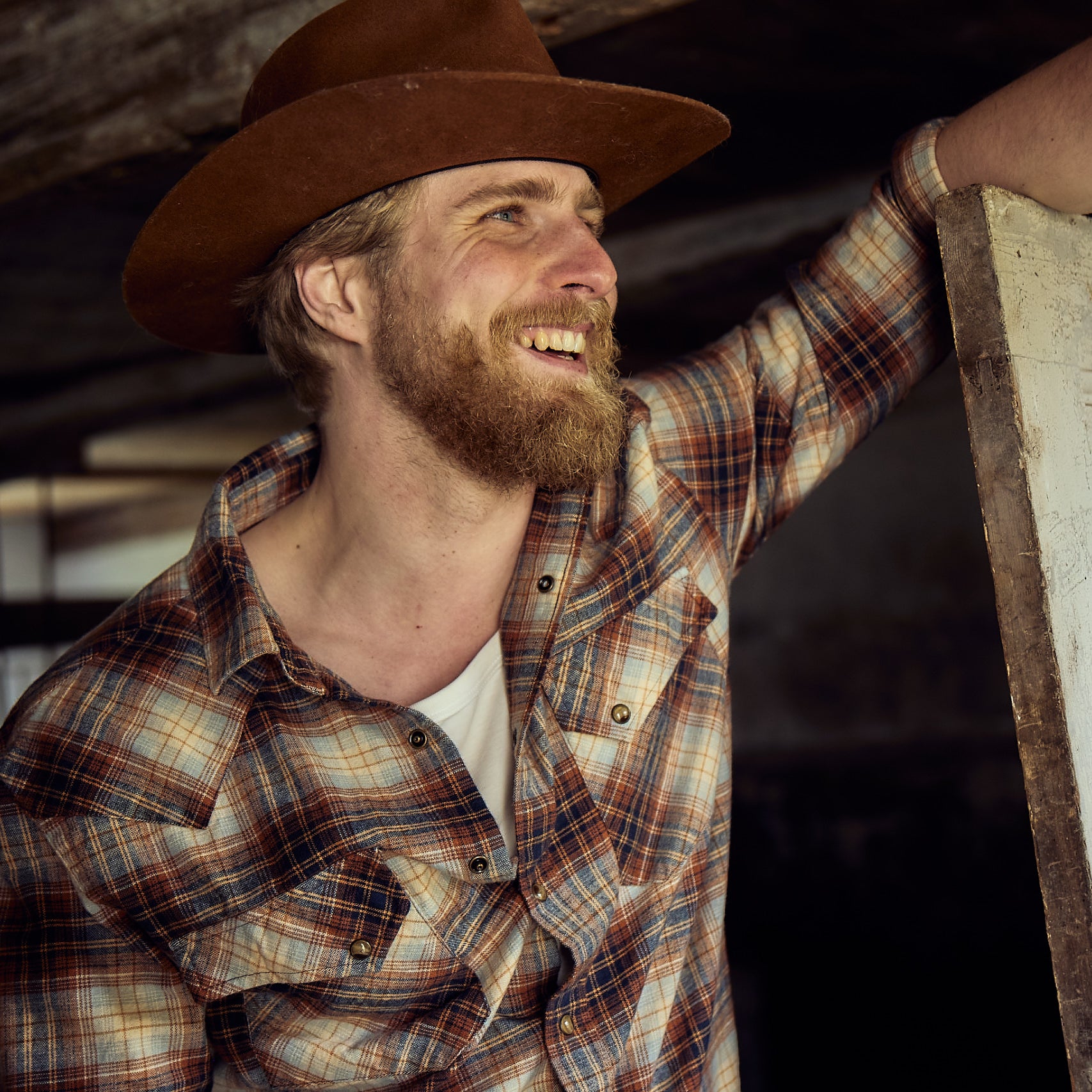 Pendleton - WYATT SHIRT - Brown/Blue