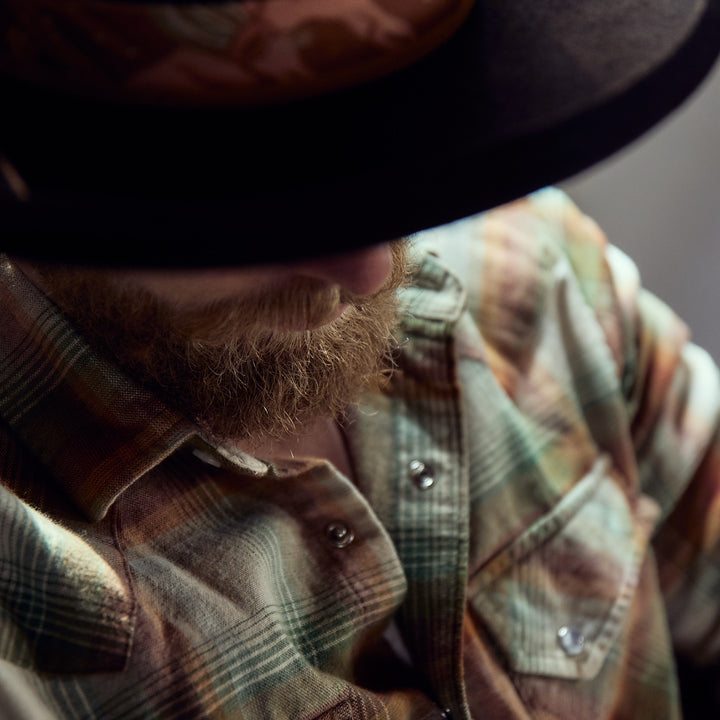 Pendleton - WYATT SHIRT - TAN/RED/GREEN