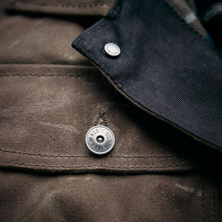 Iron & Resin - The Mechanic Oiled Canvas Jacket - Dark Brown