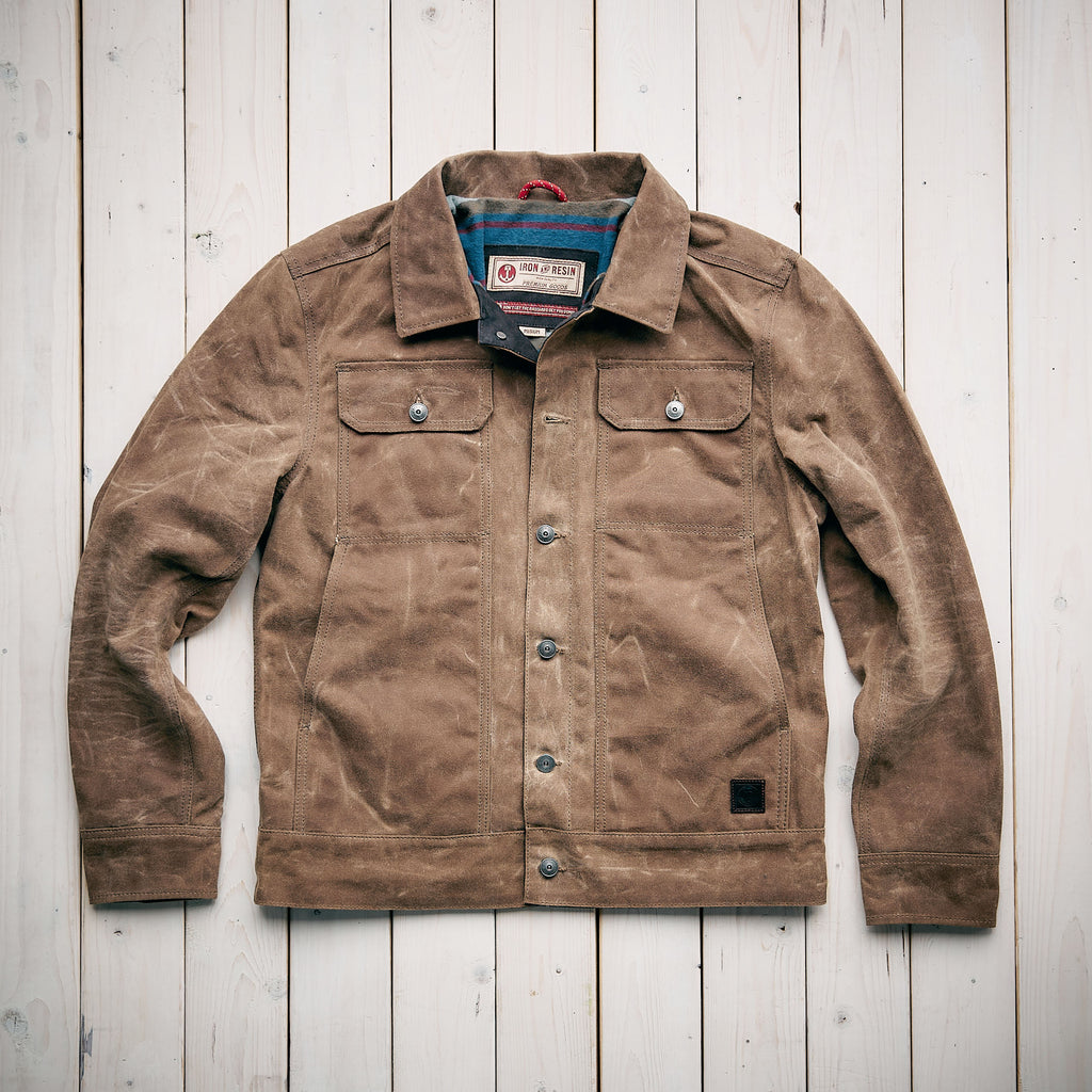 Iron & Resin - The Mechanic Oiled Canvas Jacket - Tan