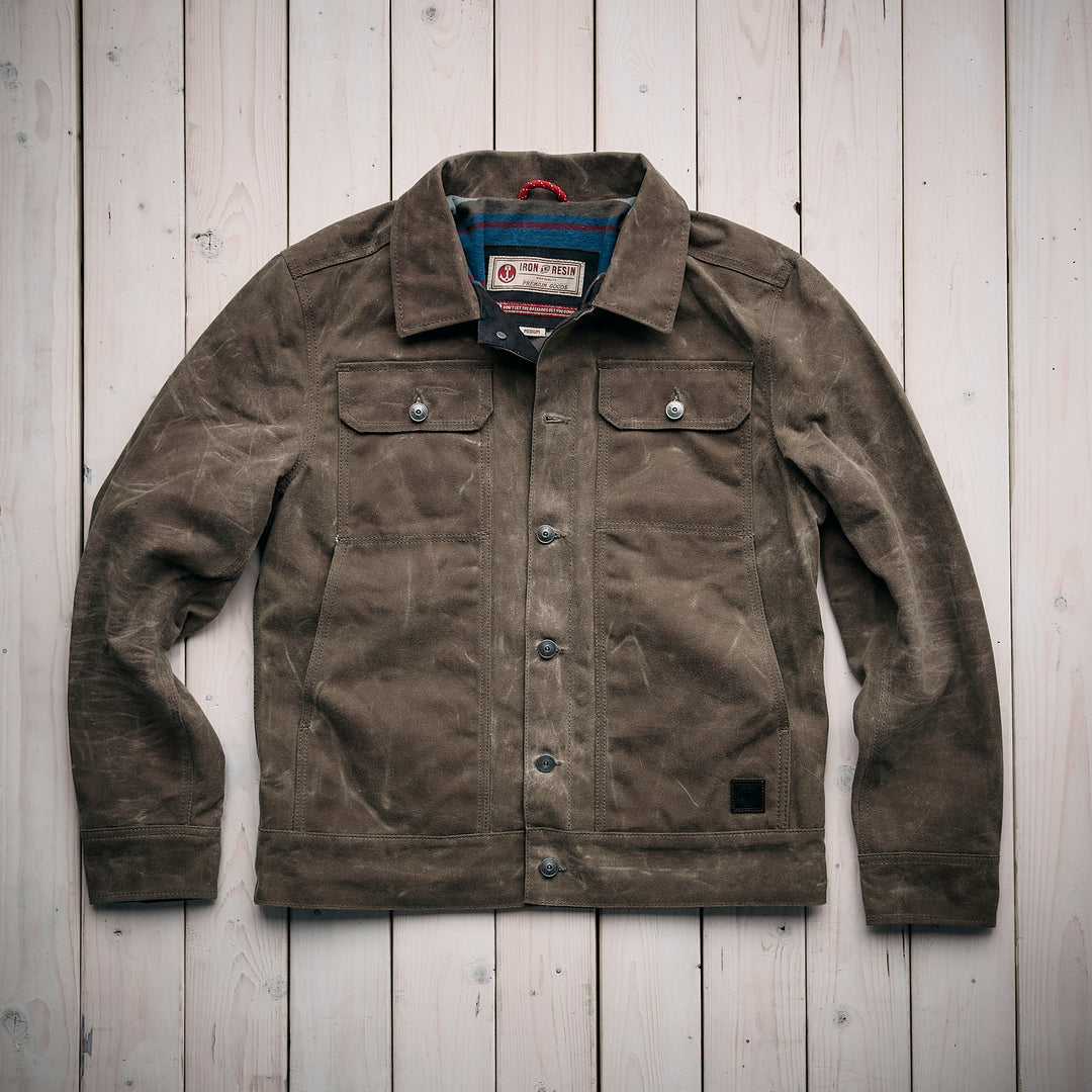 Iron & Resin - The Mechanic Oiled Canvas Jacket - Dark Brown