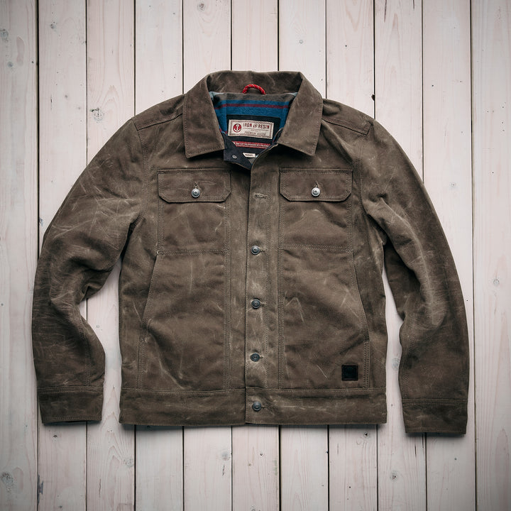 Iron & Resin - The Mechanic Oiled Canvas Jacket - Dark Brown