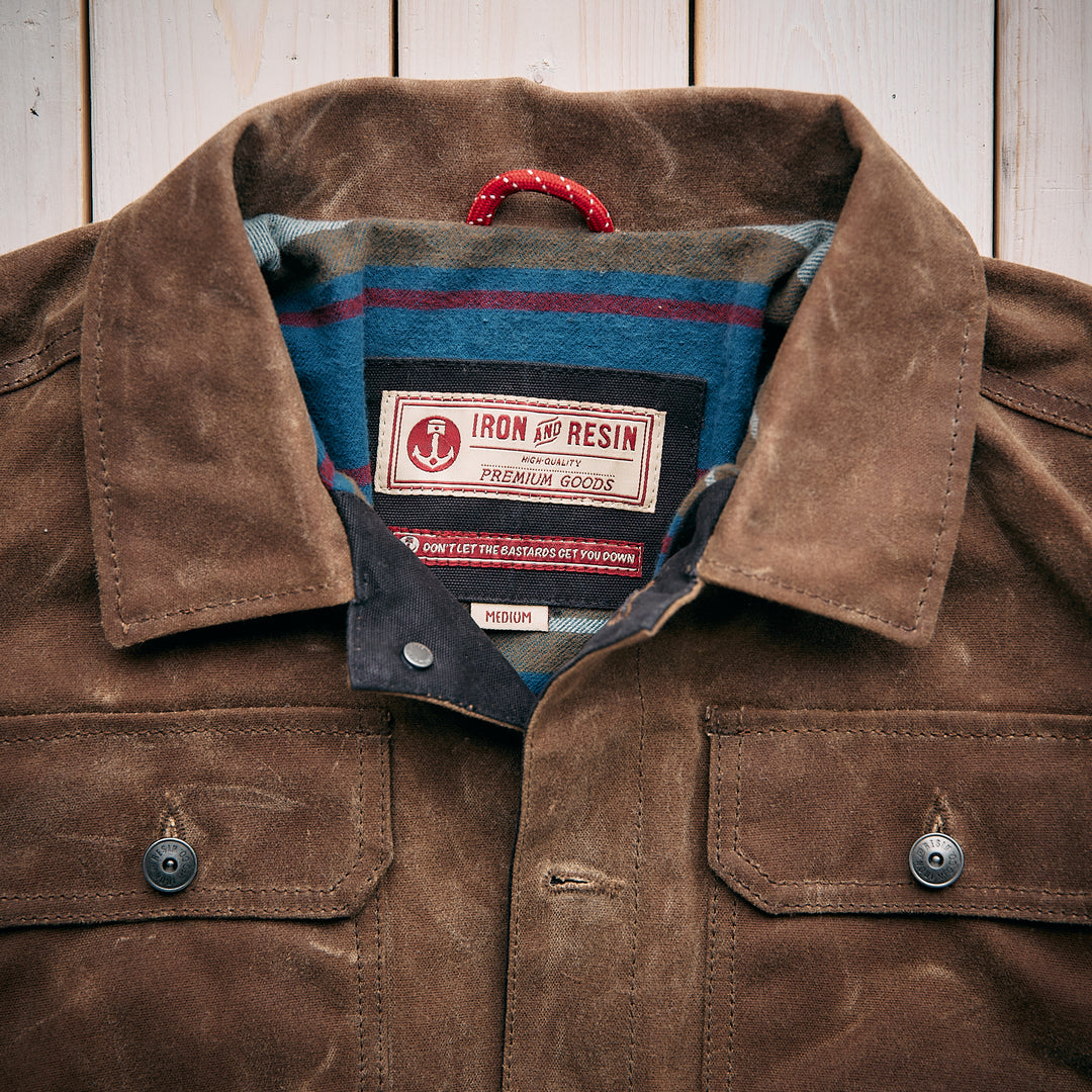 Iron & Resin - The Mechanic Oiled Canvas Jacket - Tan