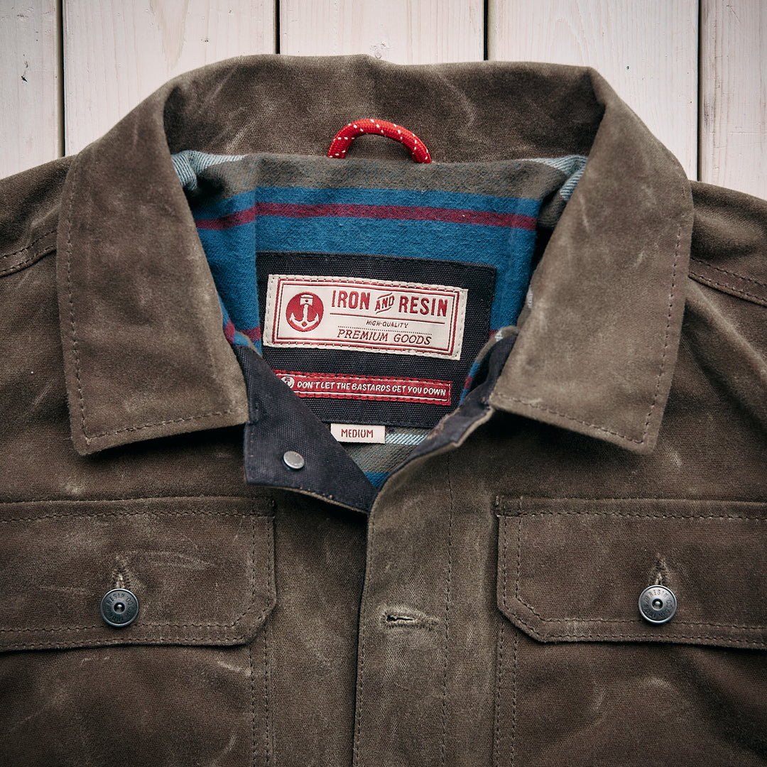 Iron & Resin - The Mechanic Oiled Canvas Jacket - Dark Brown