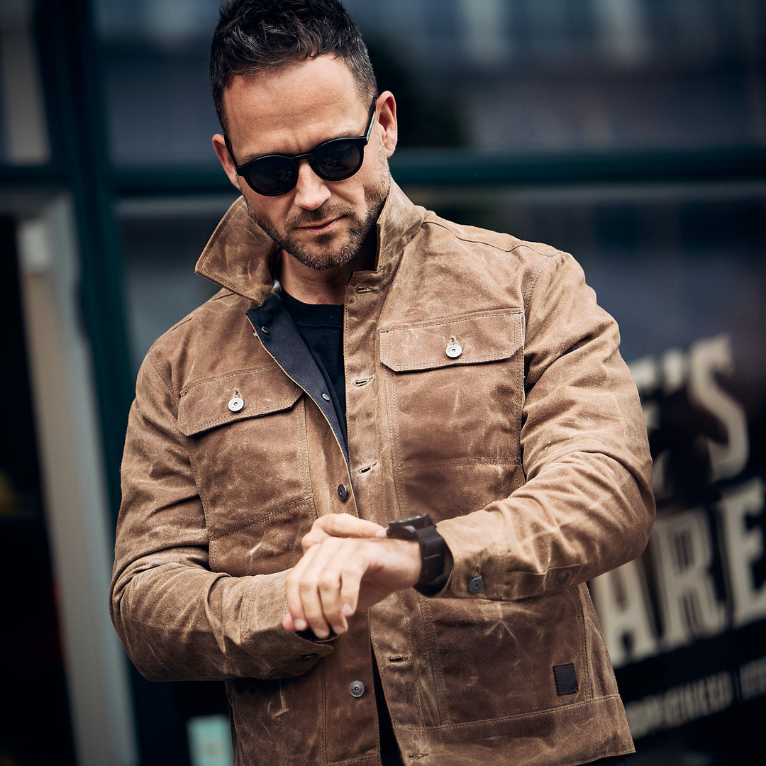 Iron & Resin - The Mechanic Oiled Canvas Jacket - Tan