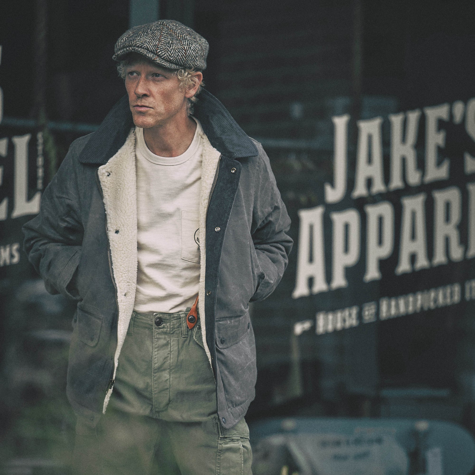 Schott - Waxed Cotton Country Men's Jacket - Gray