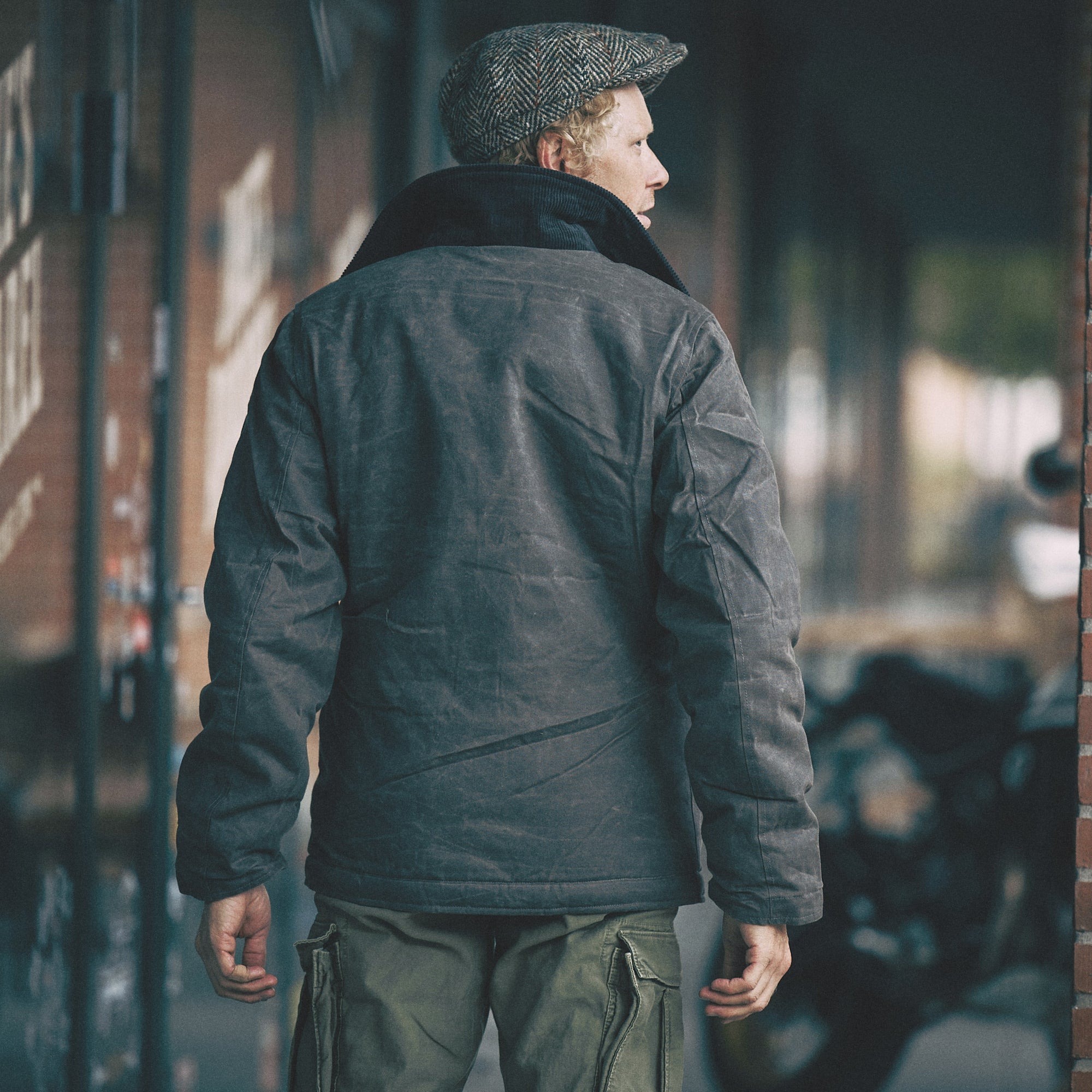 Schott - Waxed Cotton Country Men's Jacket - Gray