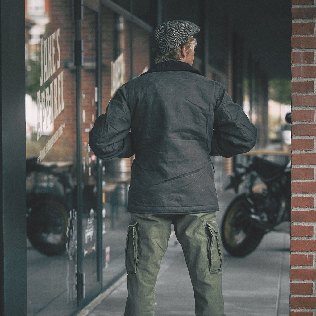 Schott - Waxed Cotton Country Men's Jacket - Gray