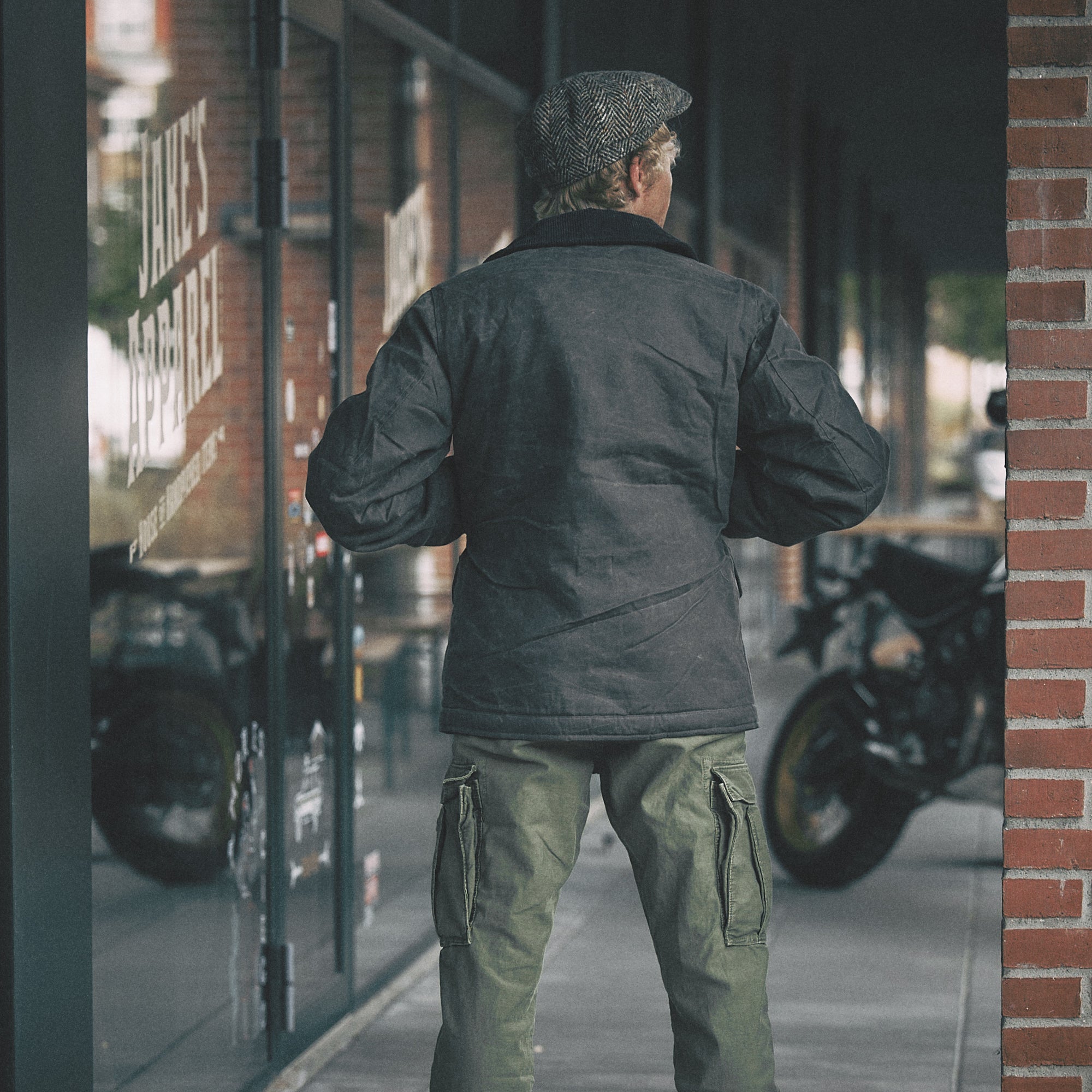 Schott - Waxed Cotton Country Men's Jacket - Gray