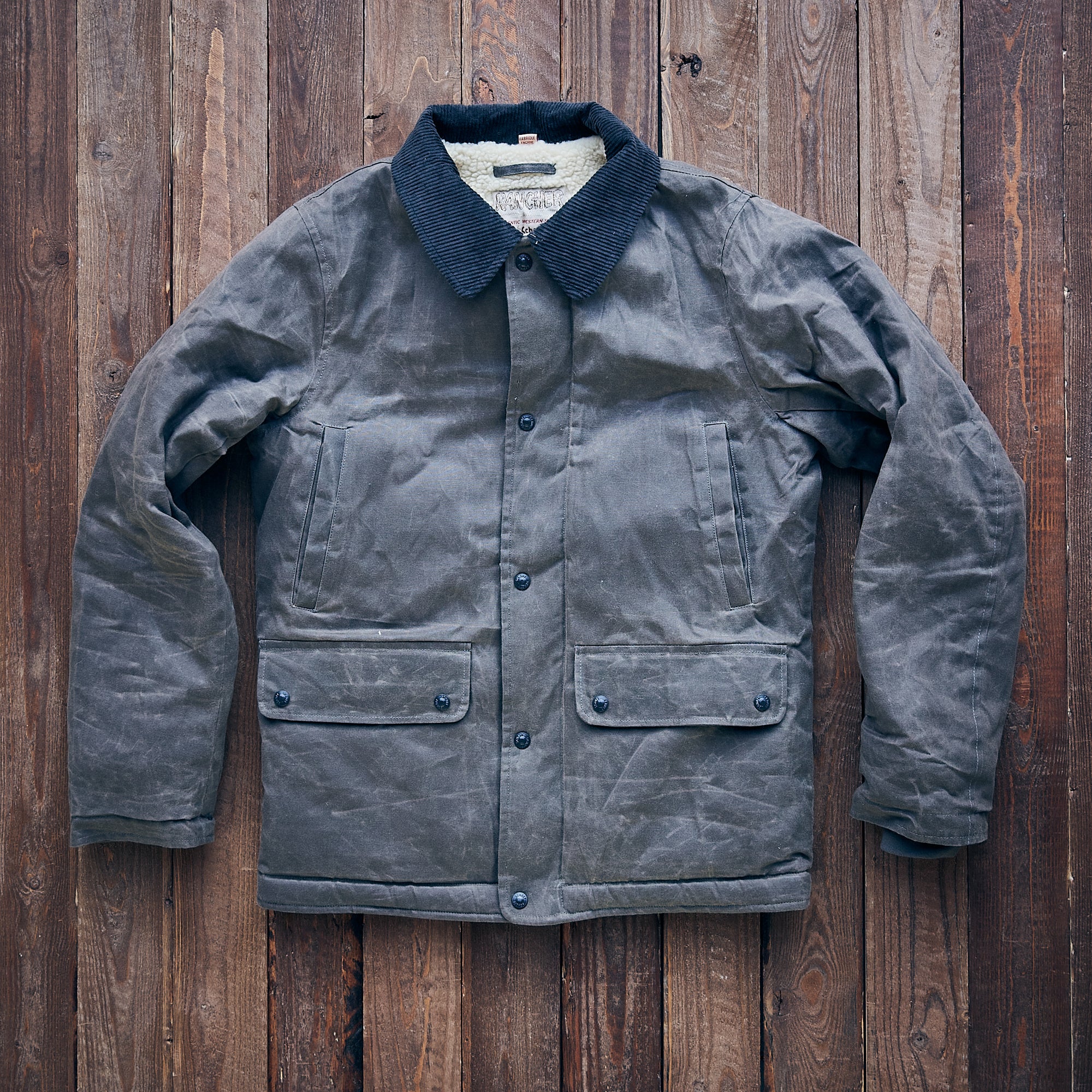 Schott - Waxed Cotton Country Men's Jacket - Gray