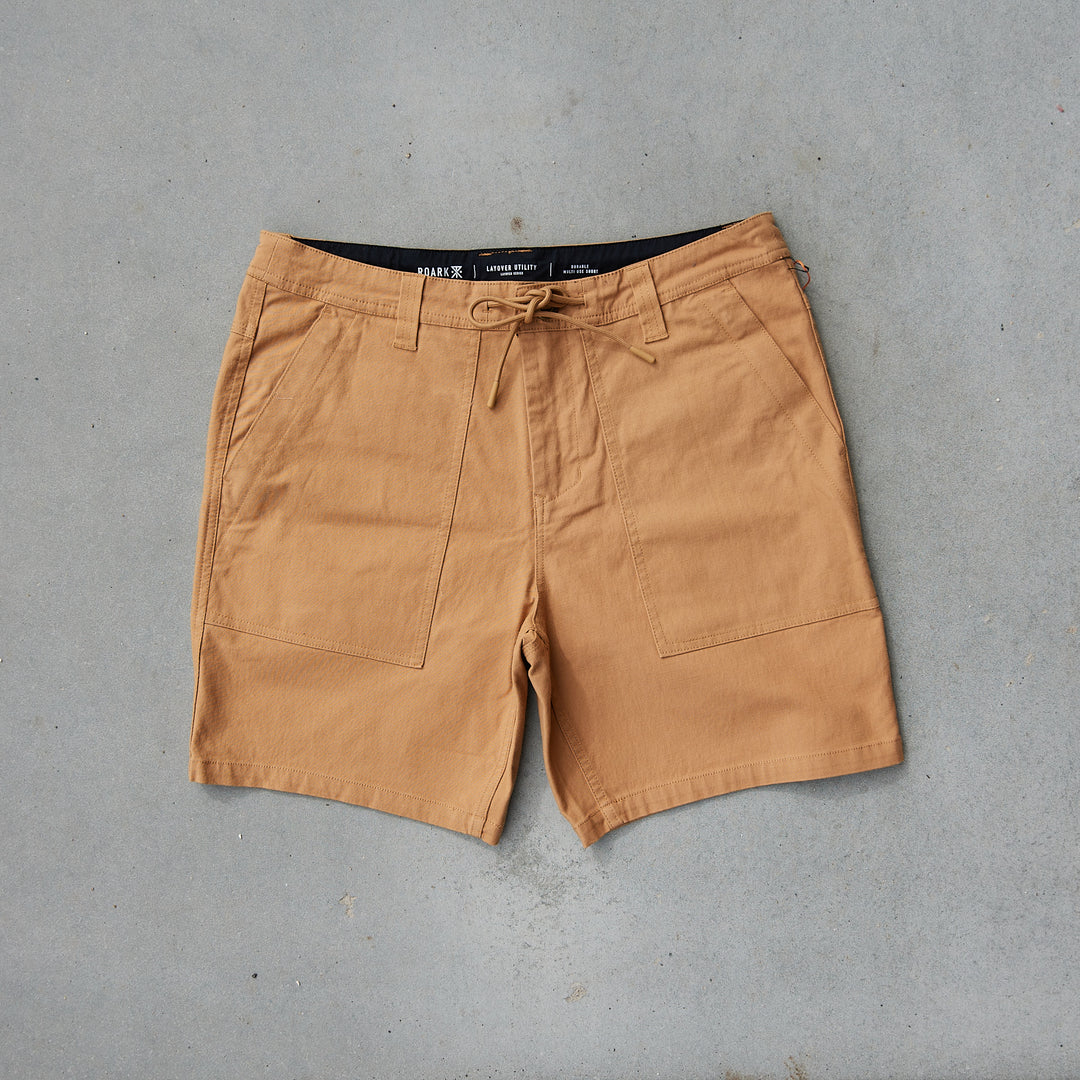 Roark - Layover Utility Shorts 18" - Light brown