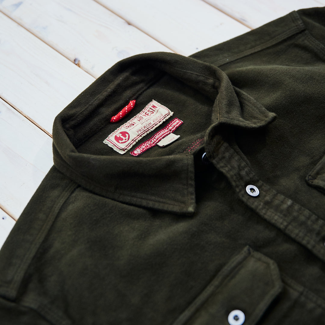 Iron & Resin - Journeyman Moleskin Shirt - Green