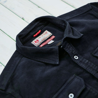 Iron & Resin - Journeyman Moleskin Shirt - Navy Blue