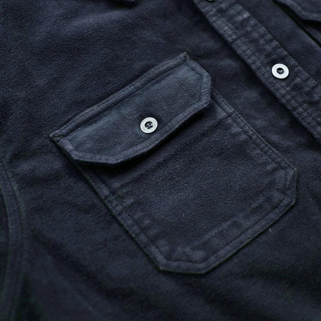 Iron & Resin - Journeyman Moleskin Shirt - Navy Blue