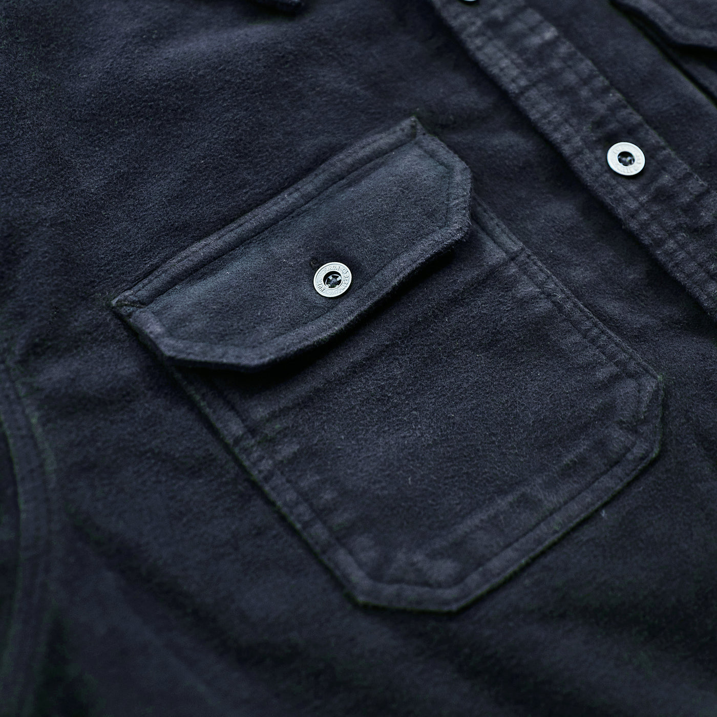 Iron & Resin - Journeyman Moleskin Shirt - Navy Blue