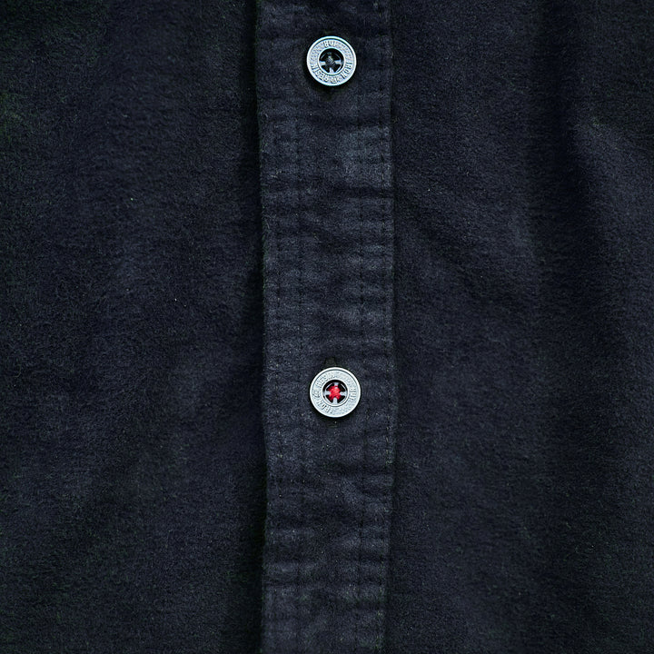 Iron & Resin - Journeyman Moleskin Shirt - Navy Blue